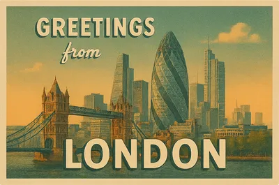 Postcard depicting London